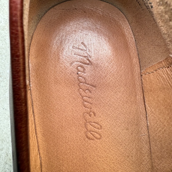 Madewell Woman 9.5 Leather Loafer Brown Bradley Chunky Lug Sole Block Heel Shoe - Picture 10 of 13
